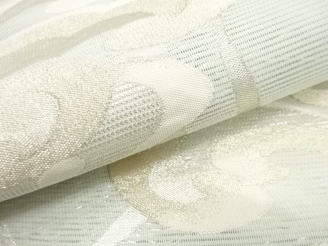  アンティーク　絽　荒波模様織り出し袋帯（材料）